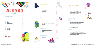 Uber Kids - Back to School Checklist